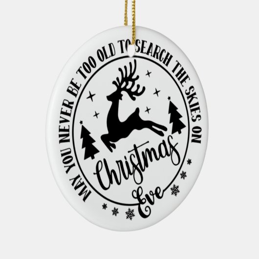 Niedlicher Weihnachtsabend Keramik Ornament (Rechts)