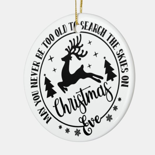 Niedlicher Weihnachtsabend Keramik Ornament (Links)