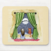 Niedlicher Weihnachtsabend Kind & Kitty Cat Wasser Mousepad (Vorne)