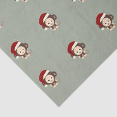 Niedlicher Weihnachtsaffe Seidenpapier (Ausschnitt)