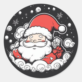 Niedlicher Weihnachtsaufkleber Runder Aufkleber
