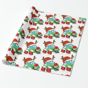 Niedlicher Weihnachtsauto-Cartoon Geschenkpapier