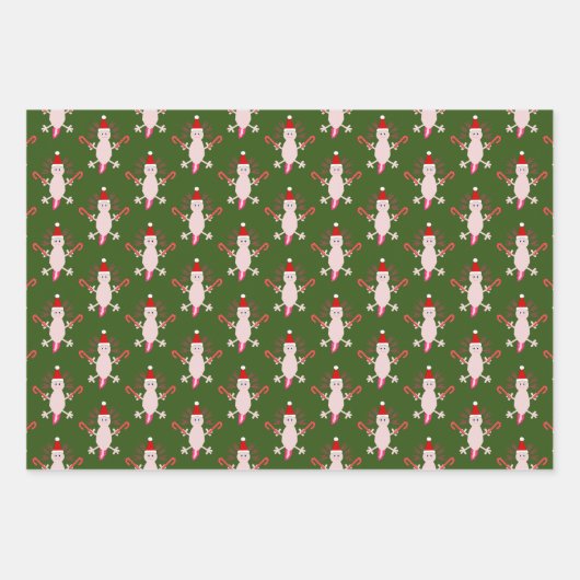 Niedlicher WeihnachtsAxolotl Custom Geschenkpapier Set (Vorderseite)