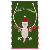 Niedlicher WeihnachtsAxolotl Custom Kleine Geschenktüte (Rückseite)