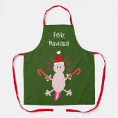 Niedlicher WeihnachtsAxolotl Custom Schürze (Vorderseite)