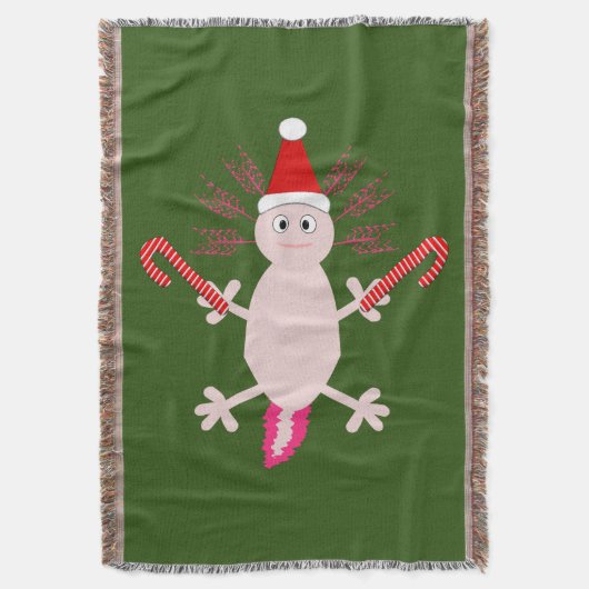 Niedlicher WeihnachtsAxolotl Decke (Vorderseite Vertikal)