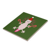 Niedlicher WeihnachtsAxolotl Fliese (Seite)