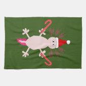 Niedlicher WeihnachtsAxolotl Geschirrtuch (Horizontal)