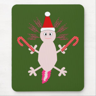 Niedlicher WeihnachtsAxolotl Mousepad
