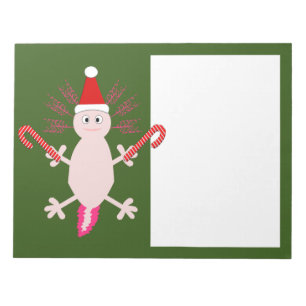 Niedlicher WeihnachtsAxolotl Notizblock