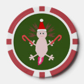 Niedlicher WeihnachtsAxolotl Pokerchips (Vorderseite)