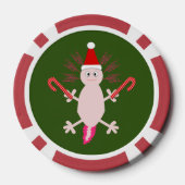 Niedlicher WeihnachtsAxolotl Pokerchips (Rückseite)