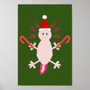 Niedlicher WeihnachtsAxolotl Poster
