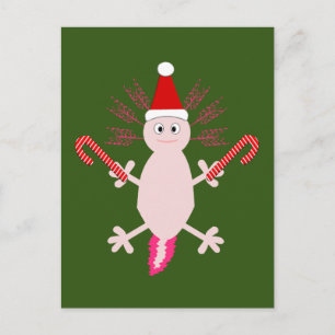 Niedlicher WeihnachtsAxolotl Postkarte