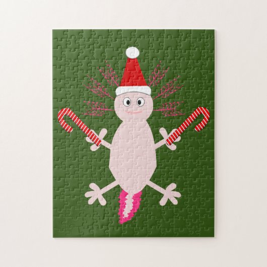Niedlicher WeihnachtsAxolotl Puzzle (Vertikal)