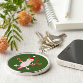 Niedlicher WeihnachtsAxolotl Schlüsselanhänger (Seite)