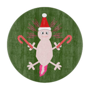 Niedlicher WeihnachtsAxolotl Schneidebrett