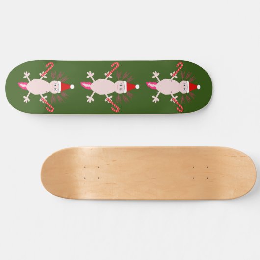 Niedlicher WeihnachtsAxolotl Skateboard (Horizontal)