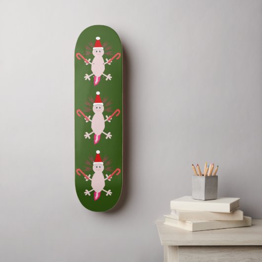 Niedlicher WeihnachtsAxolotl Skateboard (Wandkunst)