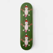 Niedlicher WeihnachtsAxolotl Skateboard (Vorderseite)