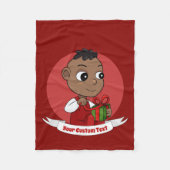 Niedlicher Weihnachtsbaby Cartoon Fleece Blanket (Vorderseite)
