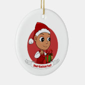 Niedlicher Weihnachtsbaby Cartoon Keramik Ornament (Rechts)