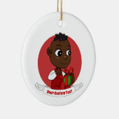 Niedlicher Weihnachtsbaby Cartoon Keramik Ornament (Rechts)