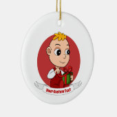 Niedlicher Weihnachtsbaby Cartoon Keramik Ornament (Rechts)