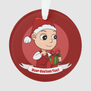 Niedlicher Weihnachtsbaby Cartoon Ornament