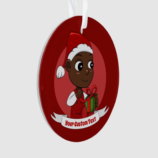Niedlicher Weihnachtsbaby Cartoon Ornament (Vorderseite)