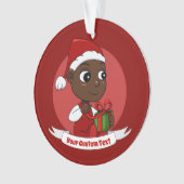 Niedlicher Weihnachtsbaby Cartoon Ornament (Vorderseite)