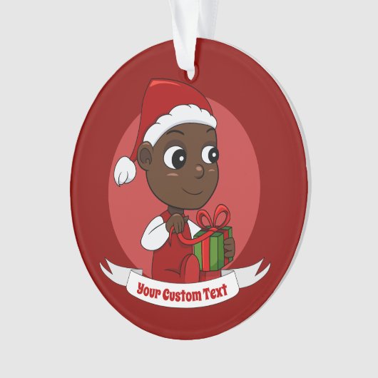 Niedlicher Weihnachtsbaby Cartoon Ornament (Vorderseite)