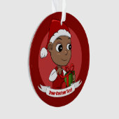 Niedlicher Weihnachtsbaby Cartoon Ornament (Vorderseite)