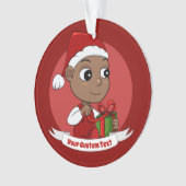 Niedlicher Weihnachtsbaby Cartoon Ornament (Vorderseite)