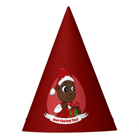 Niedlicher Weihnachtsbaby Cartoon Party Hat Partyhütchen (Vorderseite)