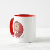 Niedlicher Weihnachtsbaby Cartoon Tasse (Vorderseite Links)