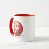 Niedlicher Weihnachtsbaby Cartoon Tasse (Vorderseite Links)