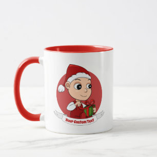 Niedlicher Weihnachtsbaby Cartoon Tasse