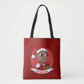 Niedlicher Weihnachtsbaby Cartoon Tote Tasche (Vorderseite)