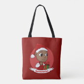 Niedlicher Weihnachtsbaby Cartoon Tote Tasche (Rückseite)