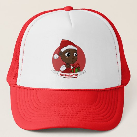 Niedlicher Weihnachtsbaby Cartoon Trucker Hat Truckerkappe (Vorderseite)