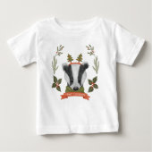 Niedlicher WeihnachtsBadger Portrait Baby T - Shir Baby T-shirt (Vorderseite)