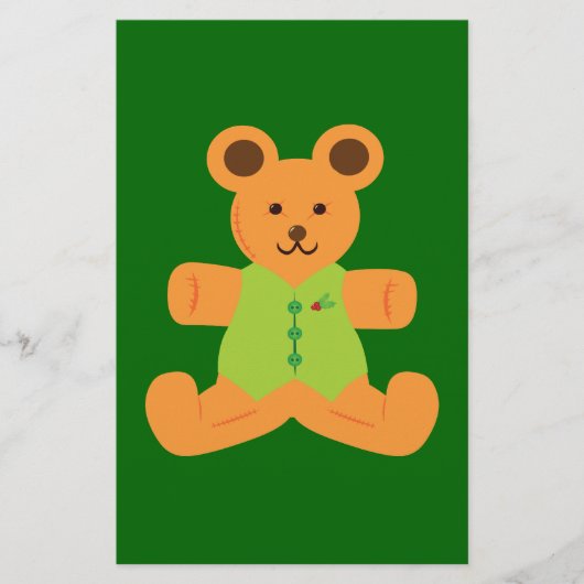 Niedlicher Weihnachtsbär Briefpapier (Vorderseite)