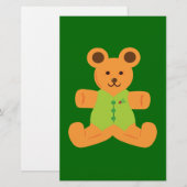 Niedlicher Weihnachtsbär Briefpapier (Vorne/Hinten)