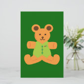 Niedlicher Weihnachtsbär Briefpapier (Stehend Vorderseite)