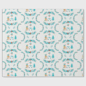 Niedlicher Weihnachtsbär Feiertag Geschenkpapier (Flach)