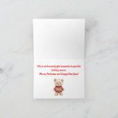 Niedlicher Weihnachtsbär Feiertagskarte (Innenseite)