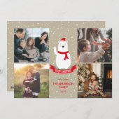 Niedlicher Weihnachtsbär Frohe Weihnachten 4 Foto (Vorne/Hinten)