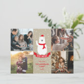 Niedlicher Weihnachtsbär Frohe Weihnachten 4 Foto (Stehend Vorderseite)