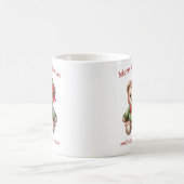 Niedlicher Weihnachtsbär mit Mistleton Kaffeetasse (Mittel)